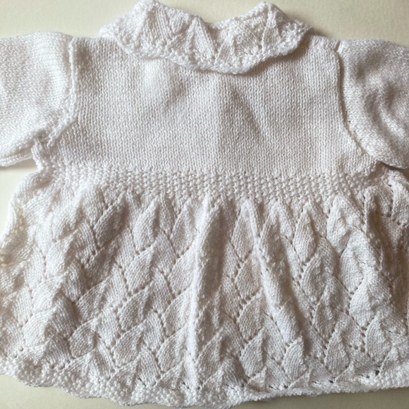 White Knit Button Up Vest - 2T - Picture 3 of 3